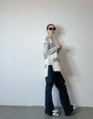 Oversized Pattern Knit Vest #241219